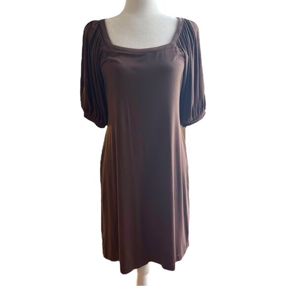 Banana Republic Brown Mini Dress Sz M - Picture 1 of 12